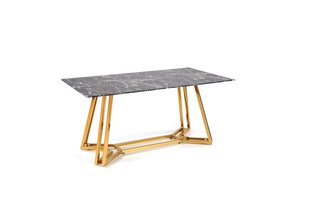 KONAMI table, color: top - black marble, legs - gold