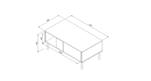 ASENSIO LAW-1 ława jasny popiel, nogi: czarny