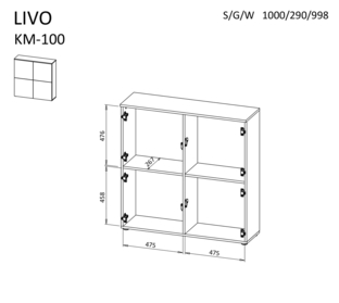 LIVO KM-100, stand chest, color: white
