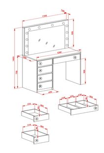 HOLLYWOOD XL toaletka biały (3p=1szt)