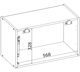 VENTO GO-60/36 szafka górna okapowa front: biały mat (1p=1szt)