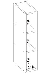 Zdjęcie do “VENTO G-15/72 szafka górna otwarta biały (1p=1szt)”.