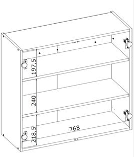 VENTO G-80/72 szafka górna front: dąb miodowy (1p=1szt)