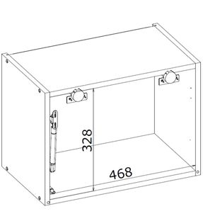 VENTO GO-50/36 hood top cabinet, color: white