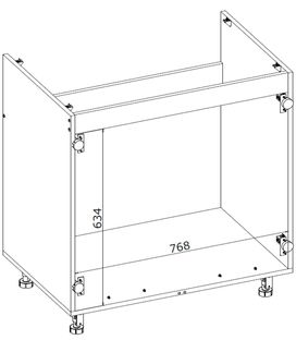 VENTO DK-80/82 szafka zlewozmywakowa front: biały mat (1p=1szt)