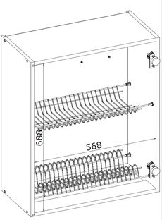 VENTO GC-60/72 szafka górna z ociekaczem, front: biały mat (2p=1szt)