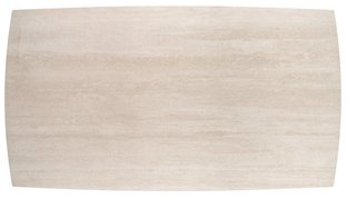 ARMANI stół rozkładany, blat - trawertyn, nogi - kaszmir (2p=1szt)
