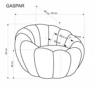 GASPAR 2 fotel wypoczynkowy beżowy (1p=1szt)