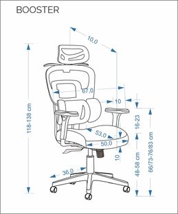 BOOSTER fotel gabinetowy czarny (1p=1szt)