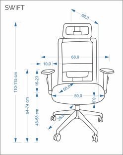 SWIFT fotel gabinetowy czarny (1p=1szt)
