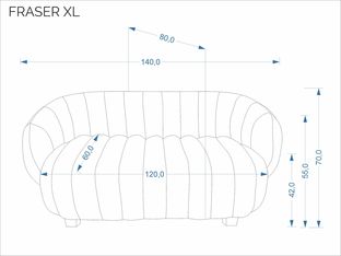 FRASER XL fotel wypoczynkowy kremowy (1p=1szt)