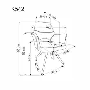 K542 krzesło oliwkowy