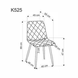 K525 WD krzesło popielaty / naturalny (1p=4szt)