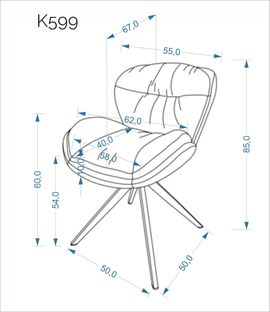 K599 chair, beige