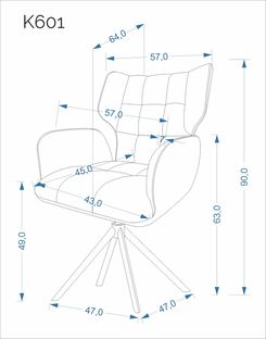K601 chair grey