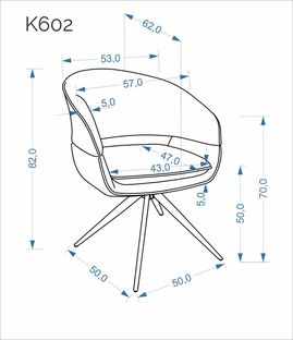 K602 chair brown