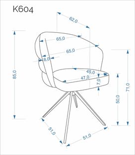 K604 chair, beige