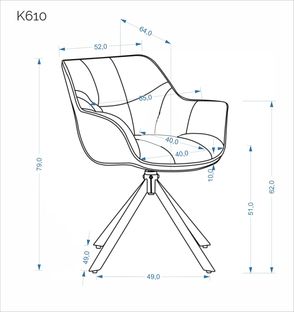 K610 krzesło beżowy (1p=2szt)