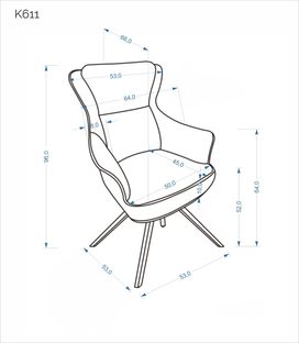 K611 chair brown
