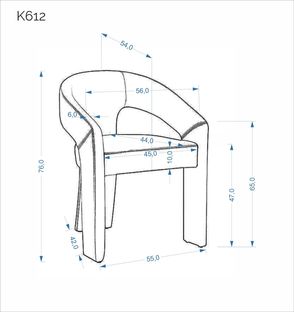 K612 chair, beige