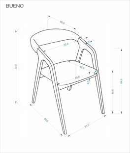 BUENO chair, natural oak / Puente 80