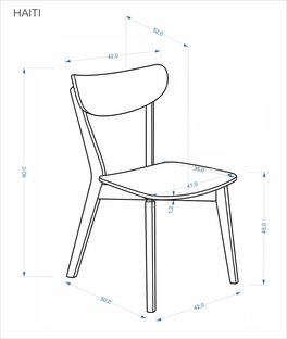 HAITI chair, black / natural oak