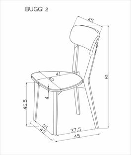BUGGI 2 chair cashmere / Curio 09