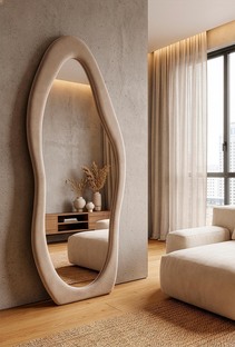 FRIGOLA wall mirror, beige