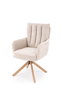 K594 chair, beige / natural oak
