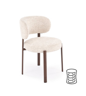 K605 chair, l.beige / walnut