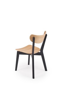 HAITI chair, black / natural oak