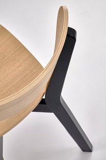 HAITI chair, black / natural oak