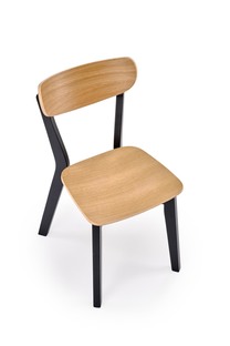 HAITI chair, black / natural oak