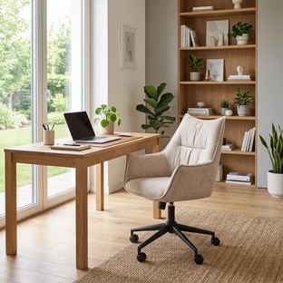 CLIO swivel armchair, beige