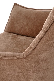 CLIO swivel armchair, brown
