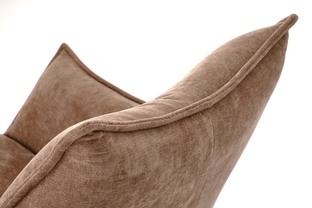 CLIO swivel armchair, brown