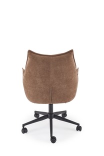 CLIO swivel armchair, brown