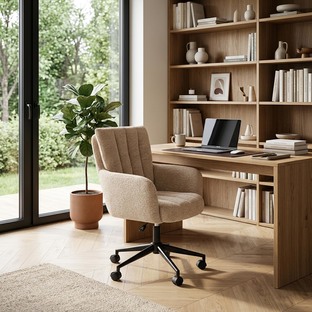 MISHEL swivel armchair, beige