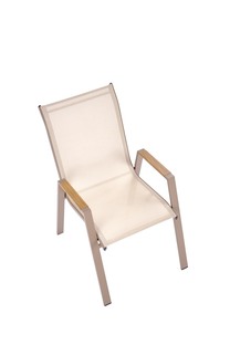 HOVER garden chair, beige / cappuccino