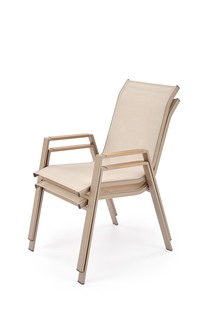 HOVER garden chair, beige / cappuccino