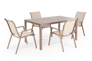 HOVER garden chair, beige / cappuccino