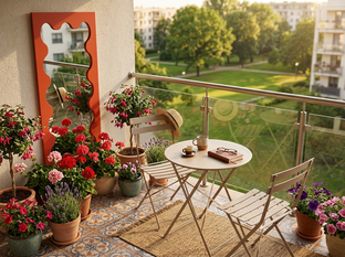LIVORNO garden set (table+2 chairs), cappuccino