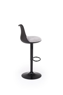 H127 bar stool, black / grey