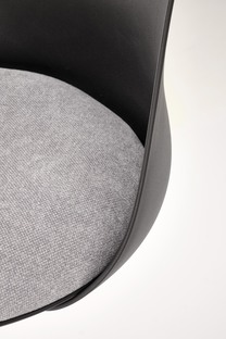 H127 bar stool, black / grey