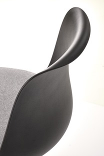 H127 bar stool, black / grey