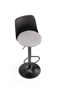 H127 bar stool, black / grey