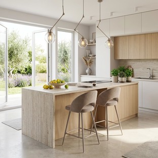 H96 bar stool, l.beige / cashmere