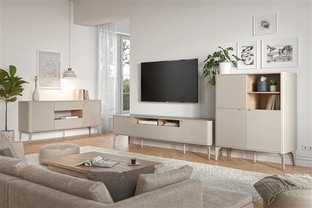 BELUCI RTV-2 RTV stand cashmere / cremona oak