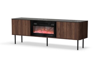SOLANO RTV-1 RTV stand warmia walnut / black marble
