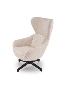 FREDY leisure chair, with stool, l.beige